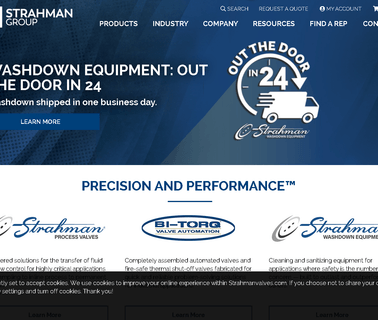 Strahman Valves array water