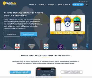 Busybusy Mobile Time Sheet App job time tracking