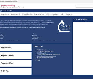 Cooperative Human Tissue Network Chtn information procurement