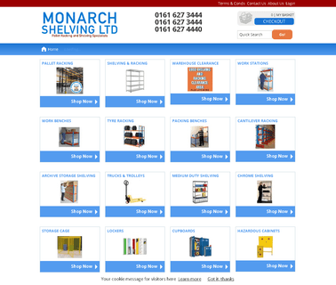 Monarch Shelving Ltd great warehouse