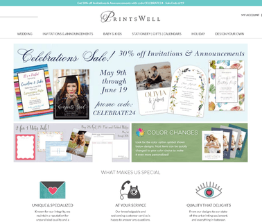 Printswell christening invitations