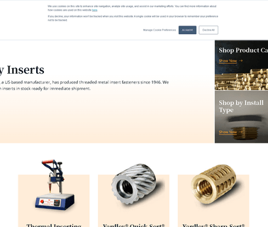 Yardley Products Corporation insert wood