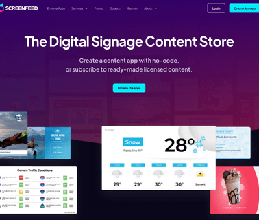 Screenfeed - The Digital Signage Content Store content creation service