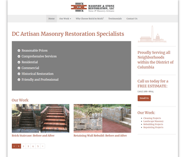 Dc Artisan Masonry Restoration Specialists - Brick by Brick wall grout