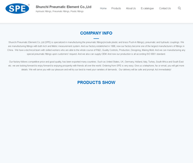 Shunchi Pneumatic Element Factory fittings factory