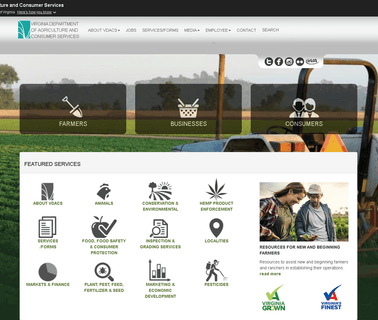 Virginia Department of Agriculture & Consumer Services foods agriculture