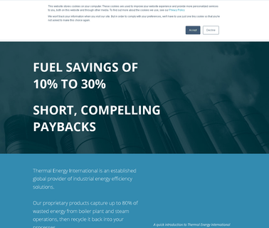 Thermal Energy International Inc. steam heating system