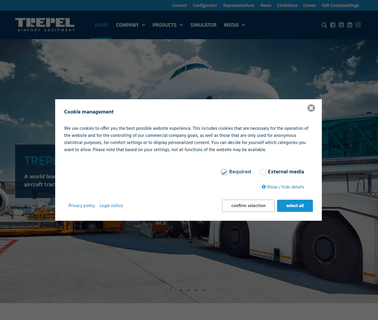 Trepel Airport Equipment tables machine