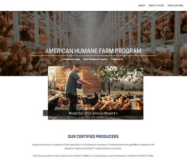 American Humane Certified animals farm