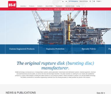 Bs & B Safety Systems, Rupture Disks rupture disks
