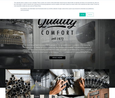 Culp Home Fashions ticking