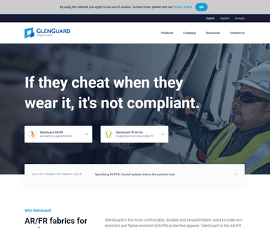 Home - Glenguard workwear fabric
