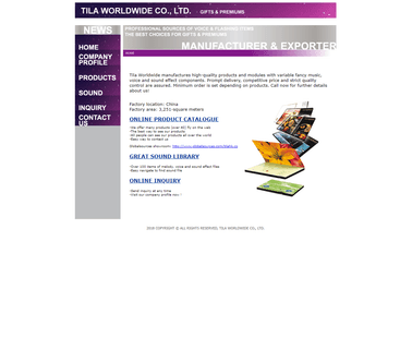 Tila Enterprises H.K. Company specifications