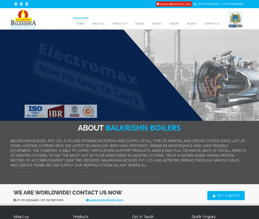 Balkrishna Boilers steam and water oil fired boiler
