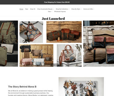 Home - Mona B eco friendly canvas hand bags