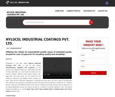 Nylocel Industrial Coatings adhesive cloth tapes