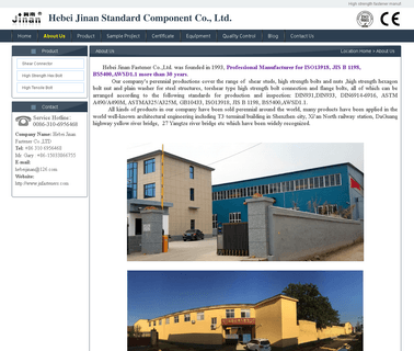 Hebei Jinan Standard Component standard hex bolt