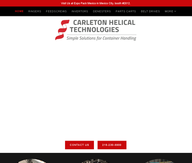 Carleton Helical Technologies bottle sterilizing machine