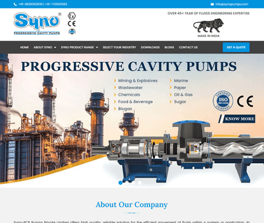 Syno Engineers screw pumps parts