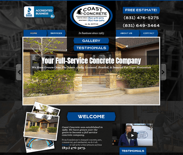 Coast Concrete-California Concrete Contractors in California sidewalk decals
