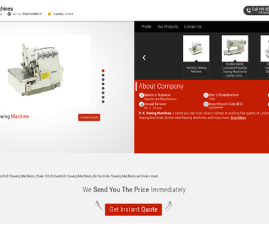 R. K. Sewing Machine garment machinery