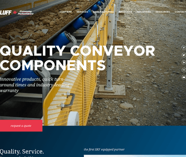Luff Industries flat belt conveyors