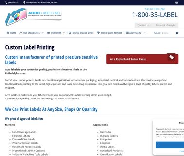 Acro Labels Provides The barcode die