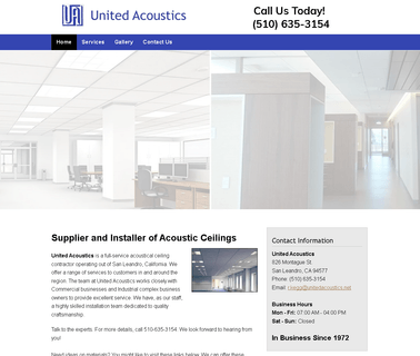 Acoustical Ceilings United Acoustics San Leandro California leandro san