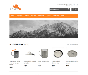 Toaks Outdoor Inc. bottles stoves