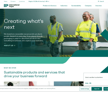 International Paper corrugated packaging materials