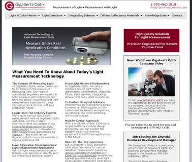 Gigahertz Optik Inc. optics science equipment