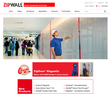 Zipwall concrete dust