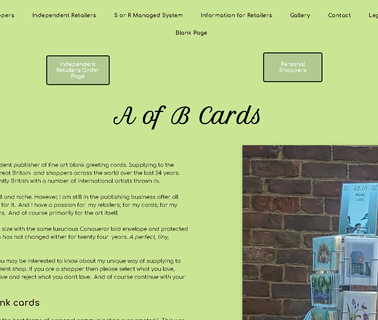 Nb Cards Limited, Artists O cellophane overwrapping