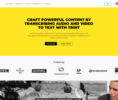 Home - Trint content editing services