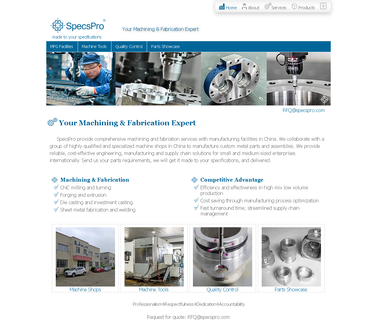 Machining & Fabrication Services From Chinese Specspro outsourcing machine