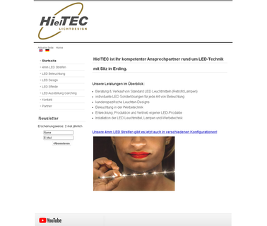 Hieltec Electronic & Style, Einzelunternehmen beleuchtung