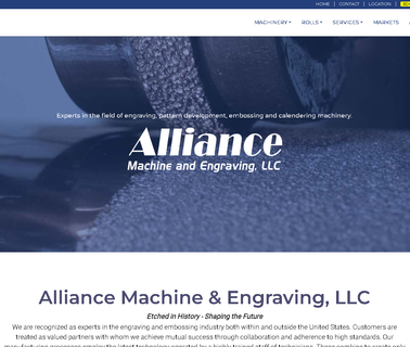 Alliance Machine and Engraving calendering machines