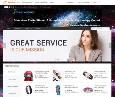 Shenzhen Three Winner Silicone and Plastic watch silicone bracelet