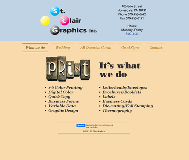 St Clair Graphics services typesetting