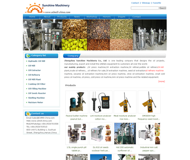 Zhengzhou Sunshine Machinery seed oil mill