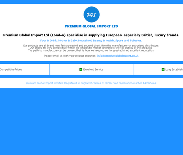 Premium Global Import Limited infant formula powder
