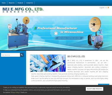 Beie Mfg. automatic wire stripping machine