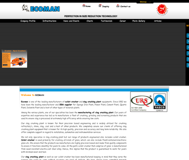 Ecoman - Home Page screen machines
