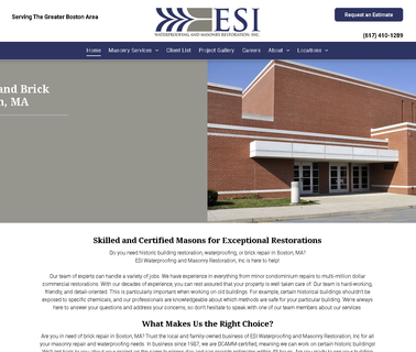 Masonry Contractors & Building Repair in Boston Ma Esi cast brick
