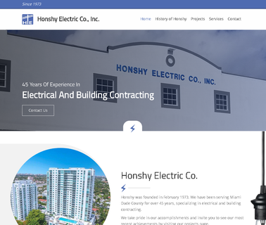 Welcome to Honshy Electric  street card