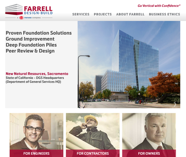 Farrell Design-Build Auger Cast Pile Drill Displacement Ground micro drill