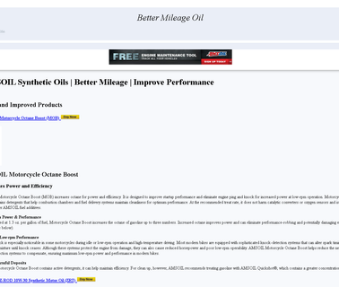 Amsoil Better Mpg Oil - Motor 608-212-1958 and Engine Oil; filters lubricants