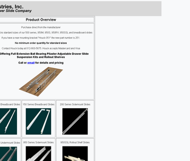 Houck Industries Drawer Slides Drawer wheel kitchen