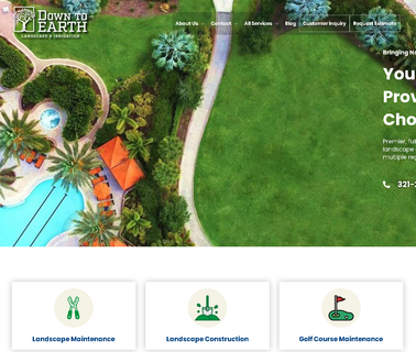 Down To Earth; Landscape, Irrigation and Golf mount state