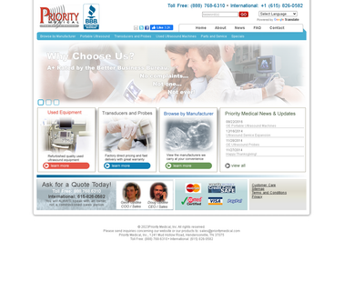 Priority Medical Ultrasound Equipment reconditioned encrusting